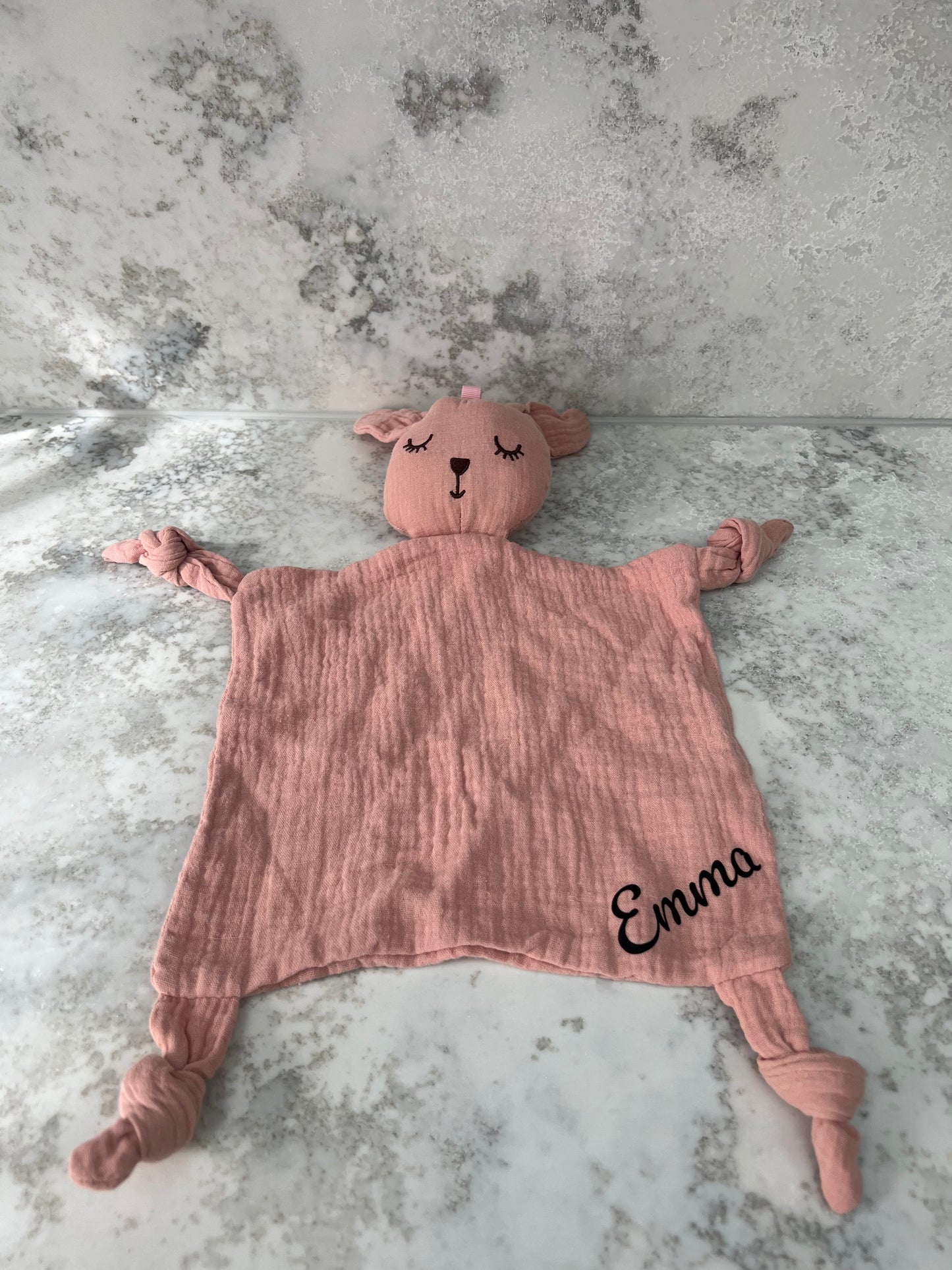 Cotton Animal Lovey with Rattle